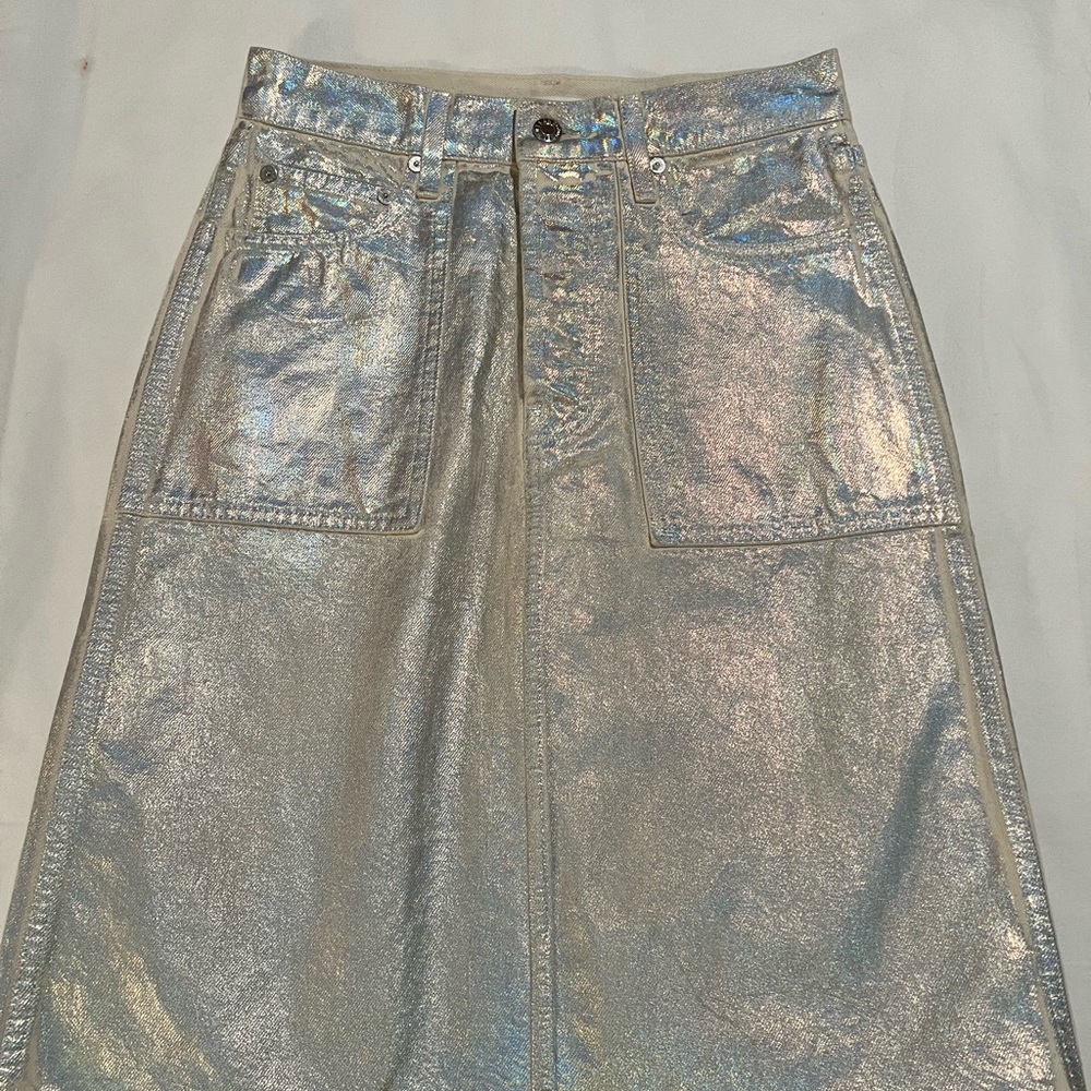Helmut Lang knee length jean skirt